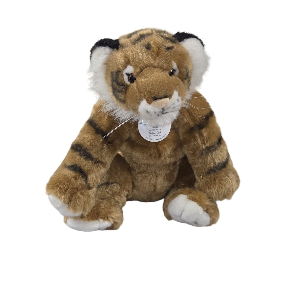 Build-A-Bear Workshop 2001 WWF Tiger Plush Stuffed Animal with Medallion